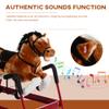 Qaba Durable Plush Toddlers Spring Rocking Horse, Bouncing Rocker Toy with Realistic Sounds view 4