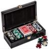 Bello Games New York, Inc. Barclays Center Carbon Fiber Case with Professional Clay Poker Chips view 1