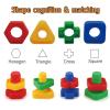 AIBELY Jumbo Nuts and Bolts Toys 52Psc for Toddlers Preschoolers Kids, STEM Educational Montessori Building Construction Screw Matching Activities for 3,4,5 Year Old Boy and Girl. view 2
