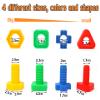 AIBELY Jumbo Nuts and Bolts Toys 52Psc for Toddlers Preschoolers Kids, STEM Educational Montessori Building Construction Screw Matching Activities for 3,4,5 Year Old Boy and Girl. view 4