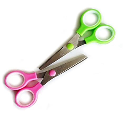 Kids/Office Blunt Tip Neon Colour Scissors 5.2" - Set of 3