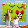 Build On Wall or Table - Customize Building Block Wall, 8 Pack (10" x 20") Self Adhesive Building Base Plate, 440 Pcs Compatible with All Major Brand Brick - Fastest Easiest DIY Fun Wall and Desk view 3