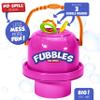 Fubbles Bubbles No-Spill Big Bubble Bucket in Pink | Bubbles for Toddlers and Kids of All Ages | Includes Fubbles Bubbles Bucket and 3 Bubble Wands, Made in The USA view 2