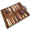 15" Deluxe Backgammon Set - Travel Case - Brown Board - Classic Board Games view 2