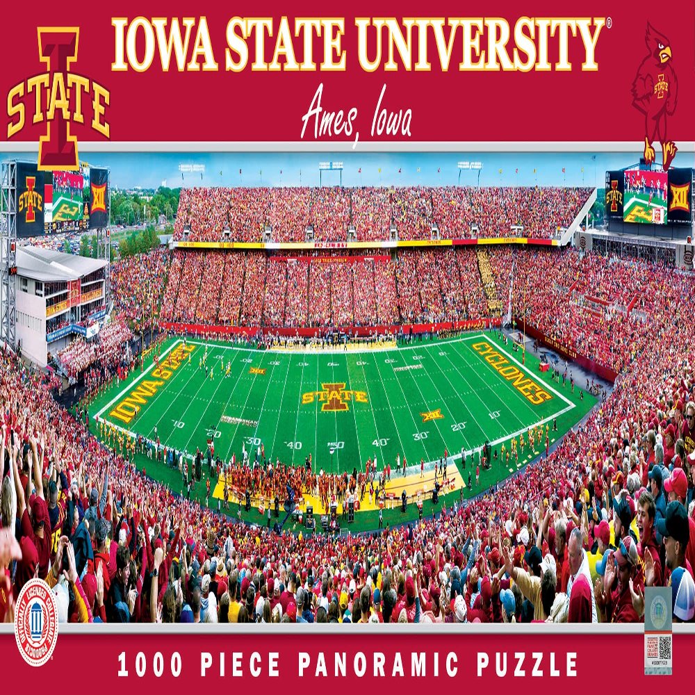 MasterPieces NCAA Iowa State Cyclones Jigsaw Puzzle - 1000 Pieces, Panoramic Stadium View - Adult