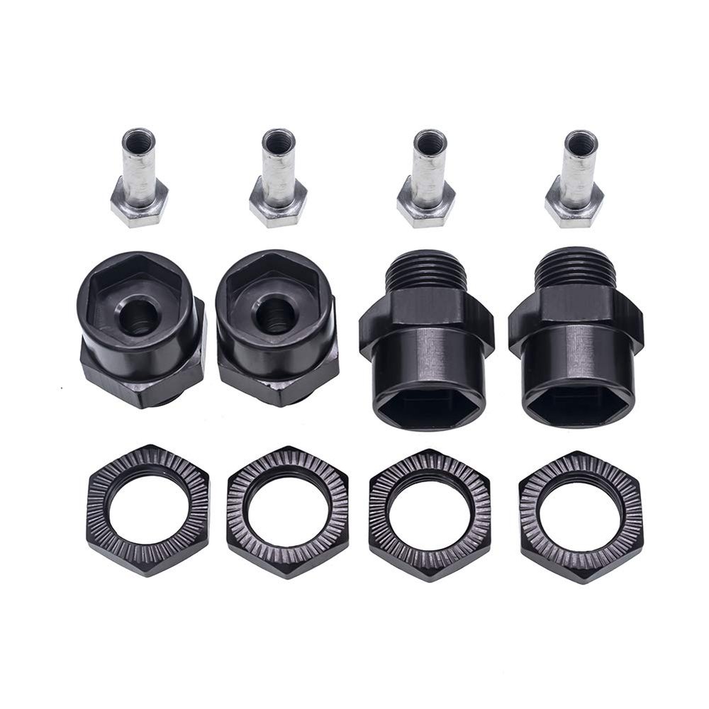 GTHELE 12mm to 17mm Wheel Hex Hub Adapter Extension Conversion for 1/10 RC Car and Upgrade 1/8 Tires