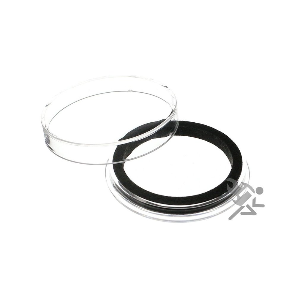 Air-Tite High Relief 40mm Black Ring Coin Capsules for 2oz Elemetal Rounds, 3 Pack