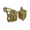 Smuggler's Dice Accurate Antique Weathered Gold Plated Solo Dice (Large) view 1