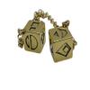 Smuggler's Dice Accurate Antique Weathered Gold Plated Solo Dice (Large) view 3