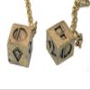Smuggler's Dice Accurate Antique Weathered Gold Plated Solo Dice (Large) view 4