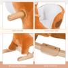 Qaba Kids Ride On Rocking Horse, Plush Animal Toy Sturdy Wooden Rocker with Songs for Boys or Girls view 4