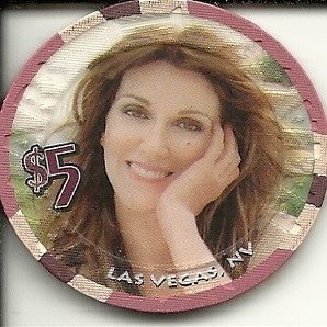 $5 celine dion a new day obsolete las vegas casino chip super rare