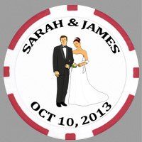 100 Wedding Poker Chips, with Your Artwork or Image Printed on The Chips