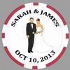 100 Wedding Poker Chips, with Your Artwork or Image Printed on The Chips view 1