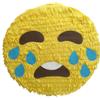 16" Yellow Round Crying Emoticon Pinata Emoticon Party Supplies view 1
