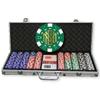 500 Ct. Custom Hot Stamp Dice Poker Chip Set with Your Full Name, Initials, or Text view 1