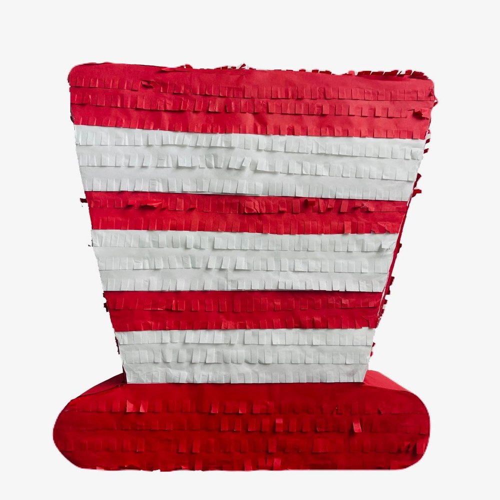 APINATA4U 20" Large Red & White Hat Pinata - Stand Tall and Stand Out with this Festive Fiesta Decoration!