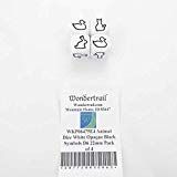 Animal Dice White Opaque Dice with Black Symbols D6 22mm (7/8in) Pack of 4 Wondertrail