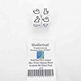 Animal Dice White Opaque Dice with Black Symbols D6 22mm (7/8in) Pack of 4 Wondertrail