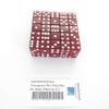 Red Transparent Dice with White Pips Square Corners D6 16mm (5/8in) Set of 50 Wondertrail view 1