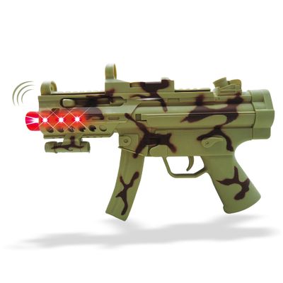Mozlly Light Up Sonic Military Toy Gun - Light Up Guns for Kids with Sound, Military Camouflage Ranger Force Army Toy Gun, Great Party Favor Gun Toy and Costume Prop - 11.5 Inch, Color May Vary