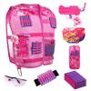 Girls Tactical Vest Kit with Blaster - Kids Pink Tactical Vest Compatible with Nerf Rebelle N-Strike Purple Darts Googles for Girl view 1