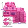 Girls Tactical Vest Kit with Blaster - Kids Pink Tactical Vest Compatible with Nerf Rebelle N-Strike Purple Darts Googles for Girl view 4
