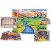 Hillside Meadow Flannel Board Cover & Overlays- River Stone Well Stable Tent Interior Scripture Stories Bible- Precut view 2