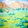 Hillside Meadow Flannel Board Cover & Overlays- River Stone Well Stable Tent Interior Scripture Stories Bible- Precut view 3