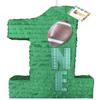 20" Tall Green Number One Football Pinata Touchdown Birthday Party Decoration First Birthday Football Themed view 1