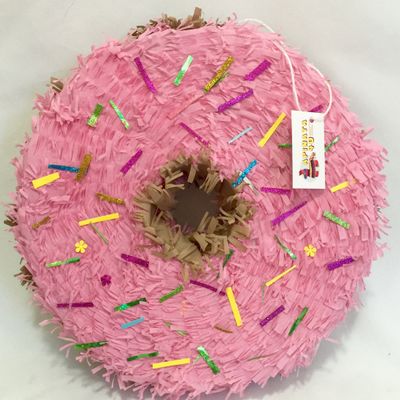 16" Light Pink Doughnut Pinata With Sprinkles Pink Color Donut Grow Up Party Sweets Themed Birthday Doughnut Themed Kids Teens Adults