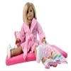 18" Doll Mattress & Bedding Set - Pink Chevron view 1