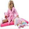 18" Doll Mattress & Bedding Set - Pink Chevron view 2