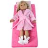 18" Doll Mattress & Bedding Set - Pink Chevron view 4
