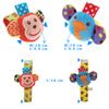 Baby Rattle,URUTOREO Baby Wrist Rattle and Foot Rattles Finder Socks Set, Developmental Soft Animal Rattles Monkey and Elephant Socks Toys Infant Baby Toys (4 Pcs) view 3