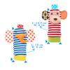 Baby Rattle,URUTOREO Baby Wrist Rattle and Foot Rattles Finder Socks Set, Developmental Soft Animal Rattles Monkey and Elephant Socks Toys Infant Baby Toys (4 Pcs) view 4