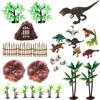 30 Piece Dinosaurs Toys Set - Plastic Dinosaurs Figures, Realistic Dinosaurs Trees & Rocks,Dinosaur Eggs and Nest,Kids Dinosaurs Toys Set for Boys and Girls view 1