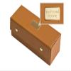Alex Cramer Travel Domino Set with Caramel Leather Case - Tournament Traveler Personalized - No Spinners Domino Set - 28 Indestructible Double-Six Dominoes with Personalized Brass Plate view 1