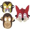 3 Piece Felt masks animal Halloween masks Dress-Up party accessory Parent-child game(Lion Fox Monkey) view 1