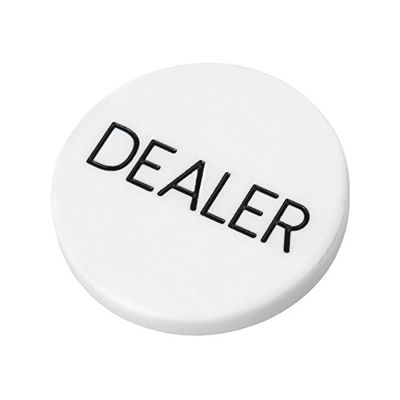 MRC Lot of 10pcs 2" White Plastic Dealer Poker Button