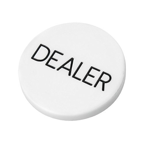MRC Lot of 10pcs 2" White Plastic Dealer Poker Button