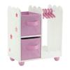 Emily Rose 14 Inch Doll Furniture - Open Wardrobe Closet with Hangers & Storage Bins - Wooden Organizer for Wellie Wishers, Glitter Girls & 14 Dolls view 1