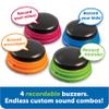 Learning Resources Recordable Answer Buzzers - Classroom Must Haves Supplies, Kids Toys, Sound Effect Button, Family Game Shows For Trivia, Participation Tools Boys and Girls Birthday Gifts view 2