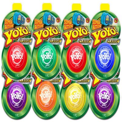 JA-RU Classic Yo Yo for Kids and Adults (8 Yoyo Toys Assorted Color) Professional Yoyo for Beginners. Responsive & Auto Return. 90s Toys Nostalgia. Bulk Party Favors. 1986-8p