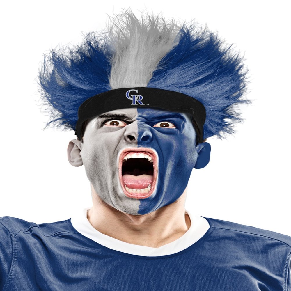 Bleacher Creatures MLB Colorado Rockies Fuzzy Head Wig