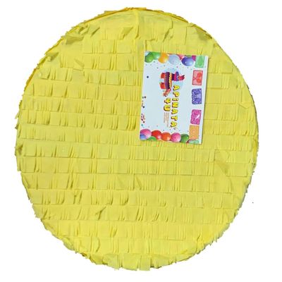 APINATA4U 16" Round Blank Pinata Yellow Color Great to Create Your Own Themed Pinata DIY