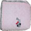 Lil' Cub Hub Minky Blanket, Pink Dot/Silver Rosebud, Raccoon view 2
