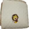 Lil' Cub Hub Minky Blanket, Cream Dot/Camel Rosebud, Lion view 2