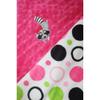Lil' Cub Hub Minky Blanket, Hot Pink Circles Print/Hot Pink Dot view 3