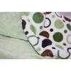 Lil' Cub Hub Minky Blanket, Green Brown Circles Print/Sage Dot view 4